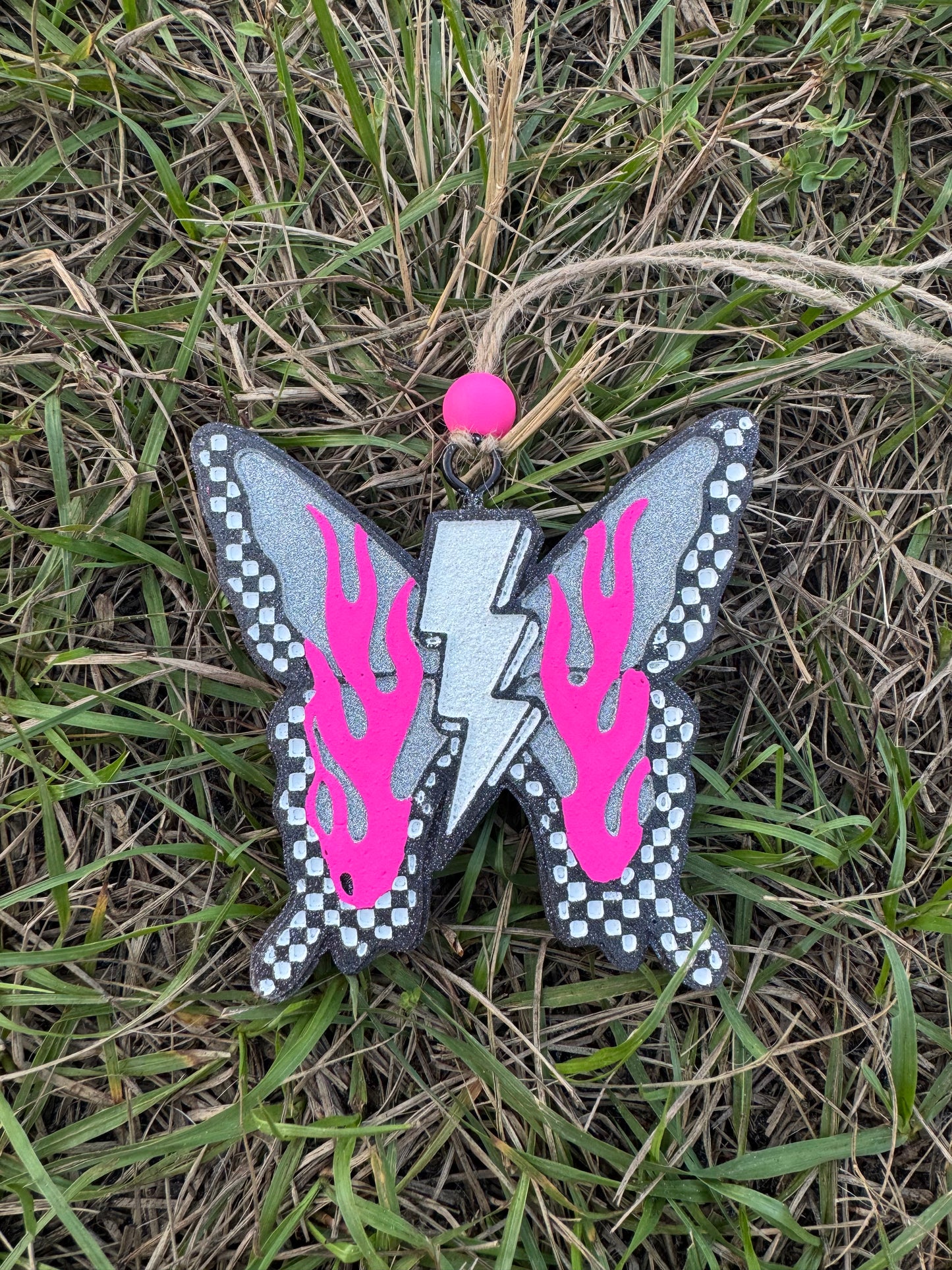 Checkered Flames Butterfly