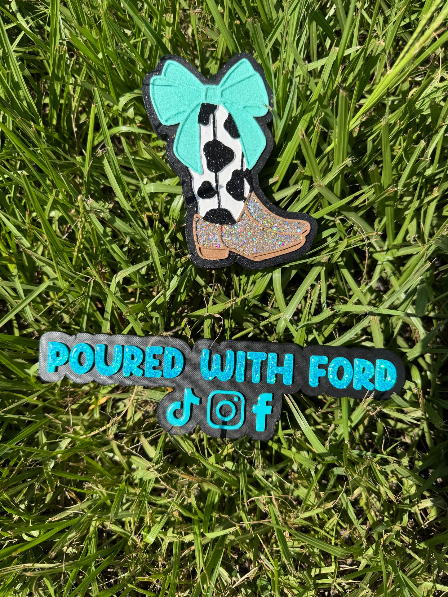 Cow Print Boots with Bow