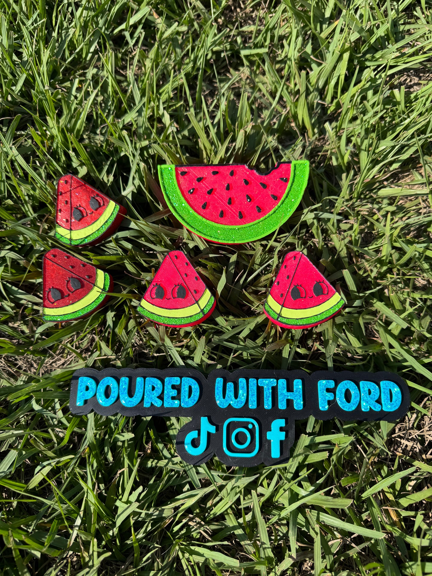 Watermelon slice + optional vent clips