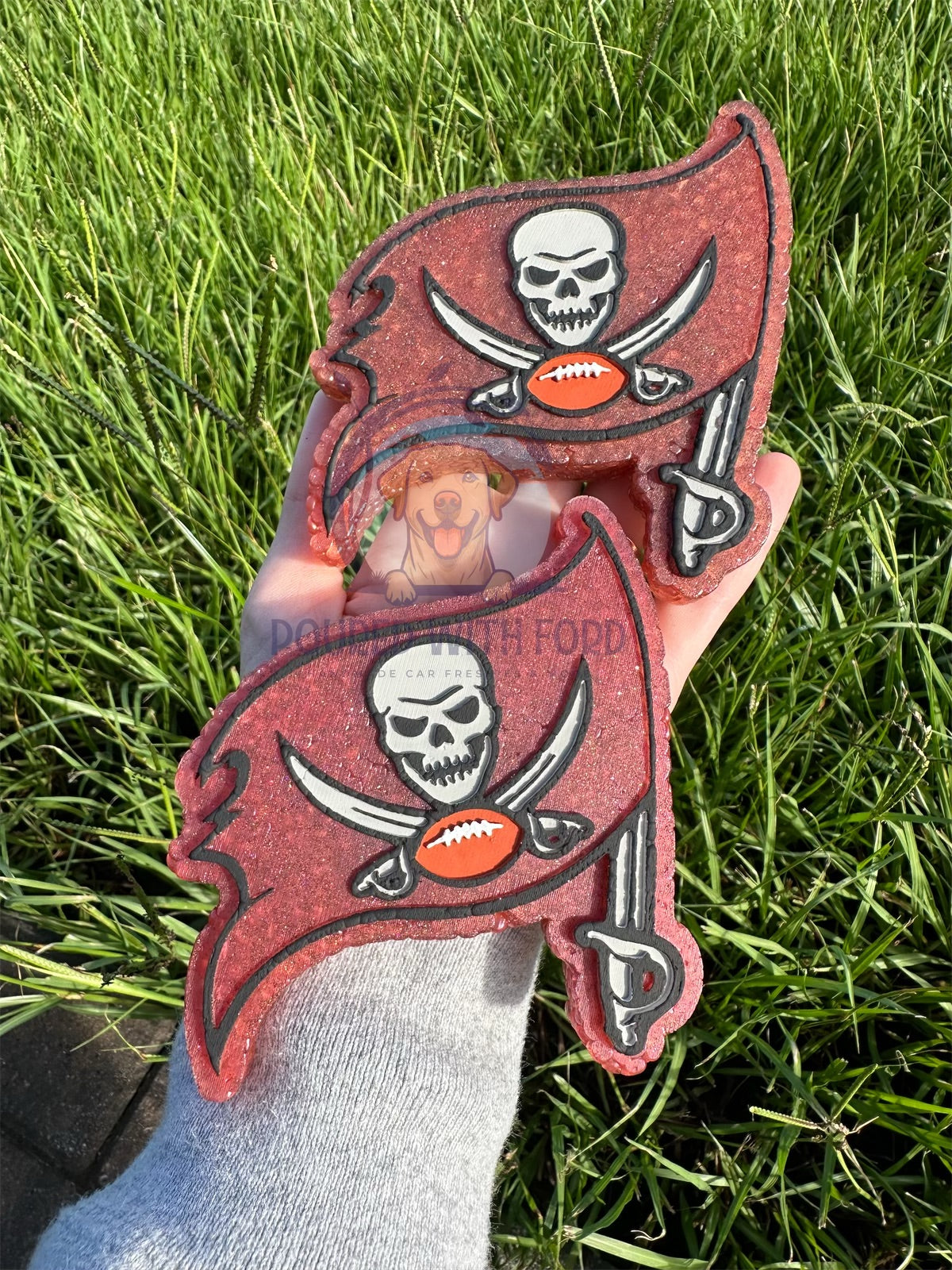Bucs flag car freshie