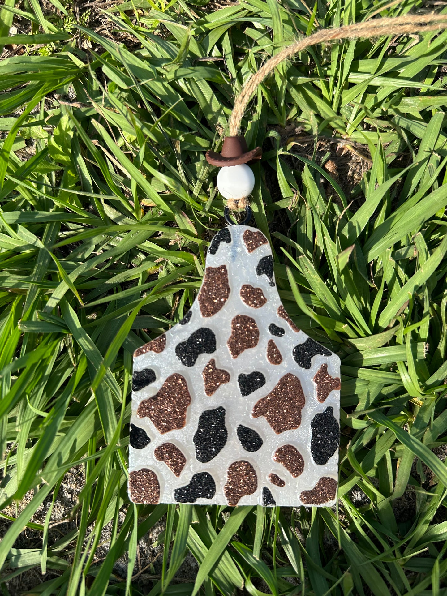 Cow Print Cow Tag Freshie