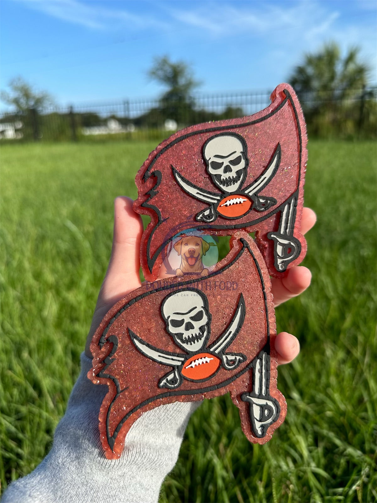 Bucs flag car freshie