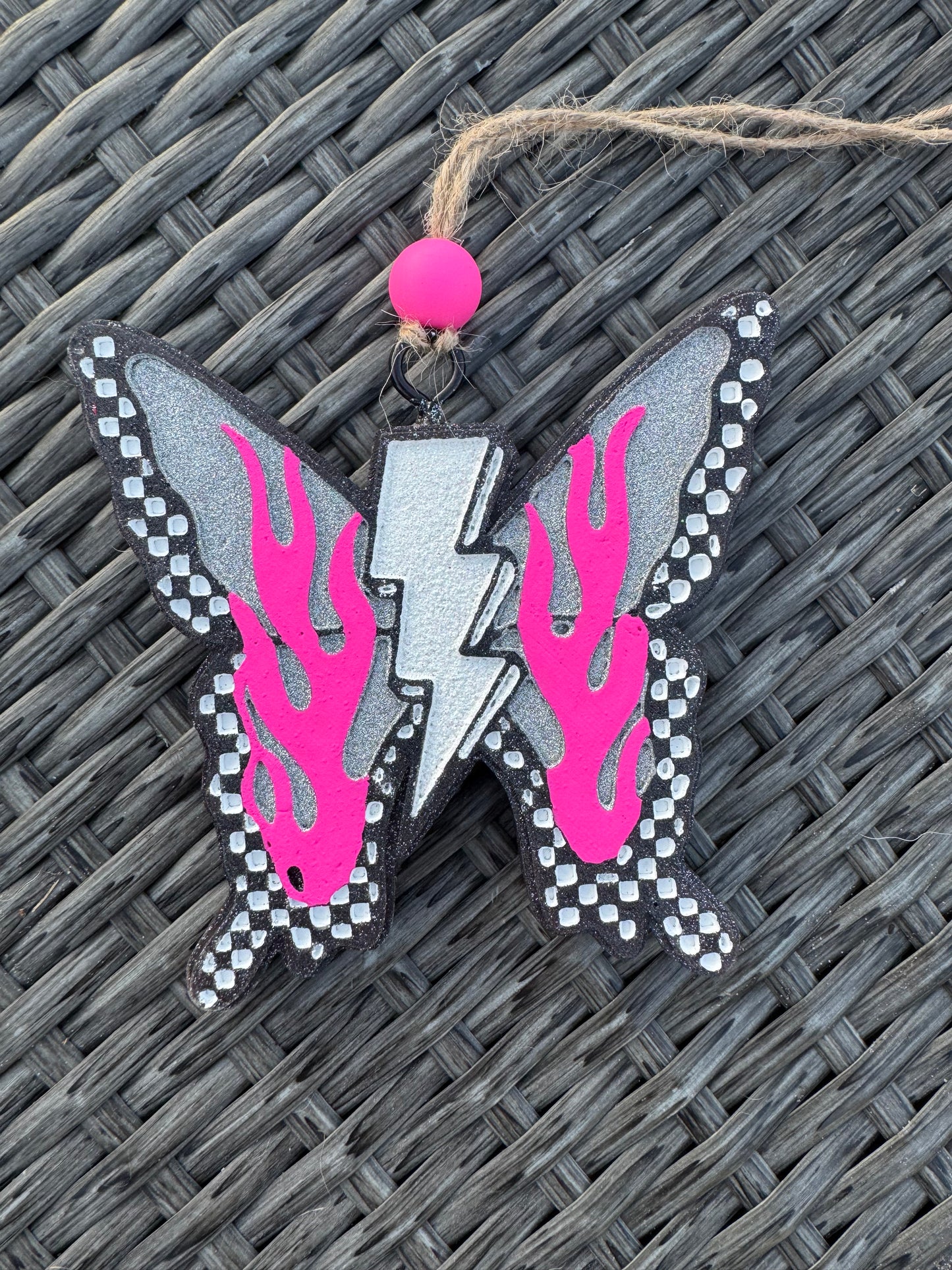 Checkered Flames Butterfly