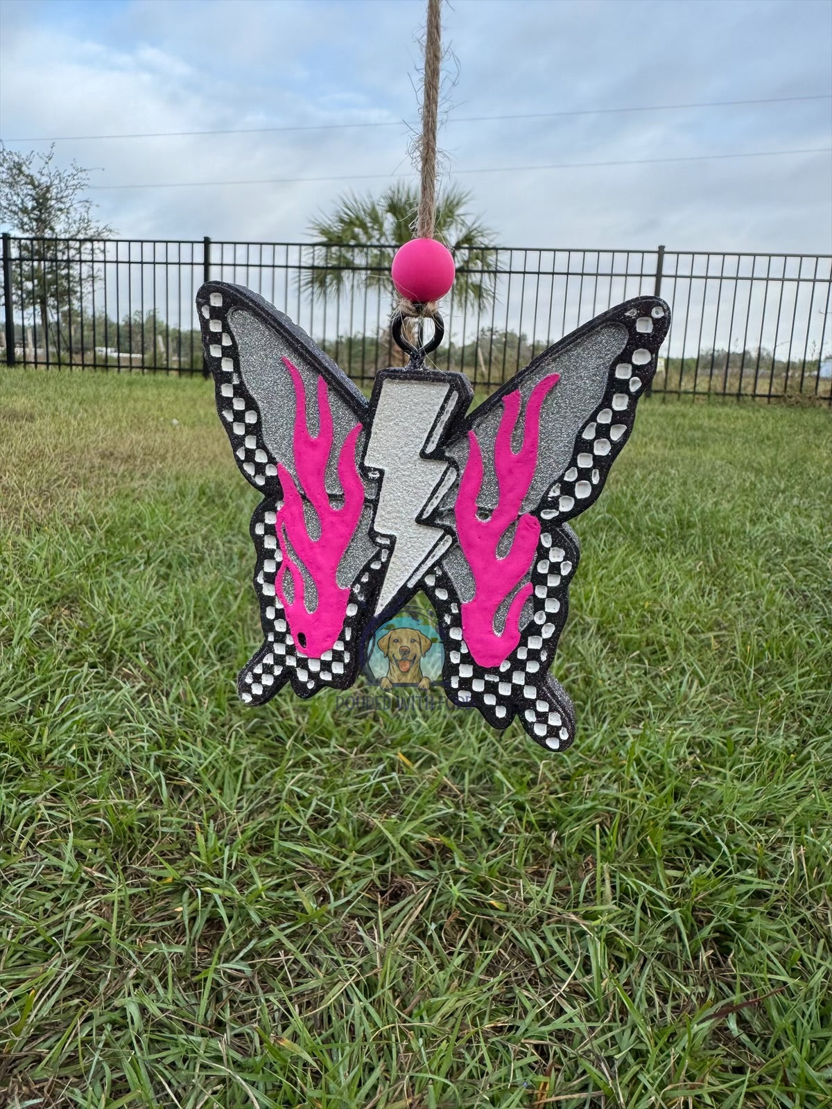 Checkered Flames Butterfly
