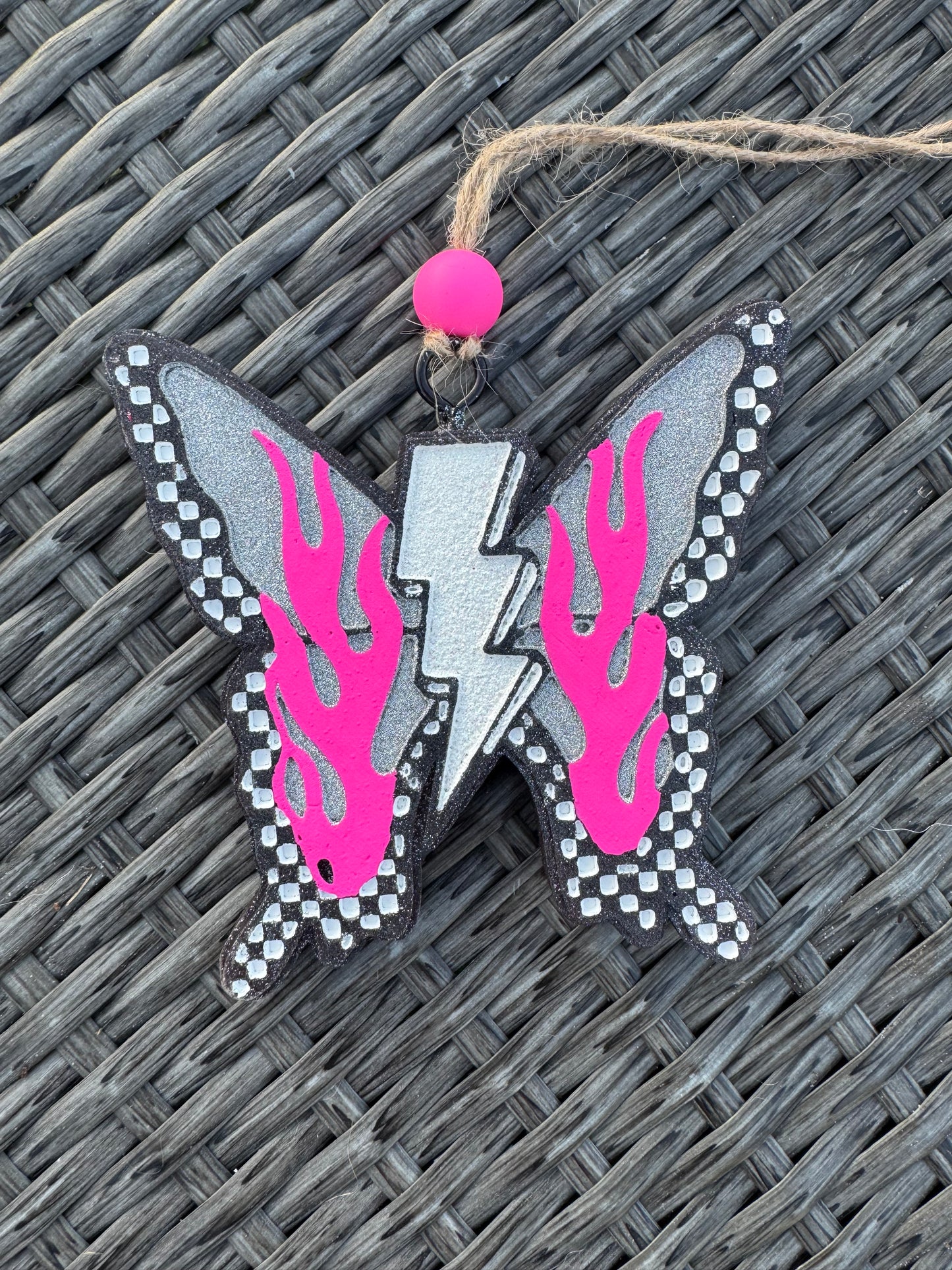 Checkered Flames Butterfly