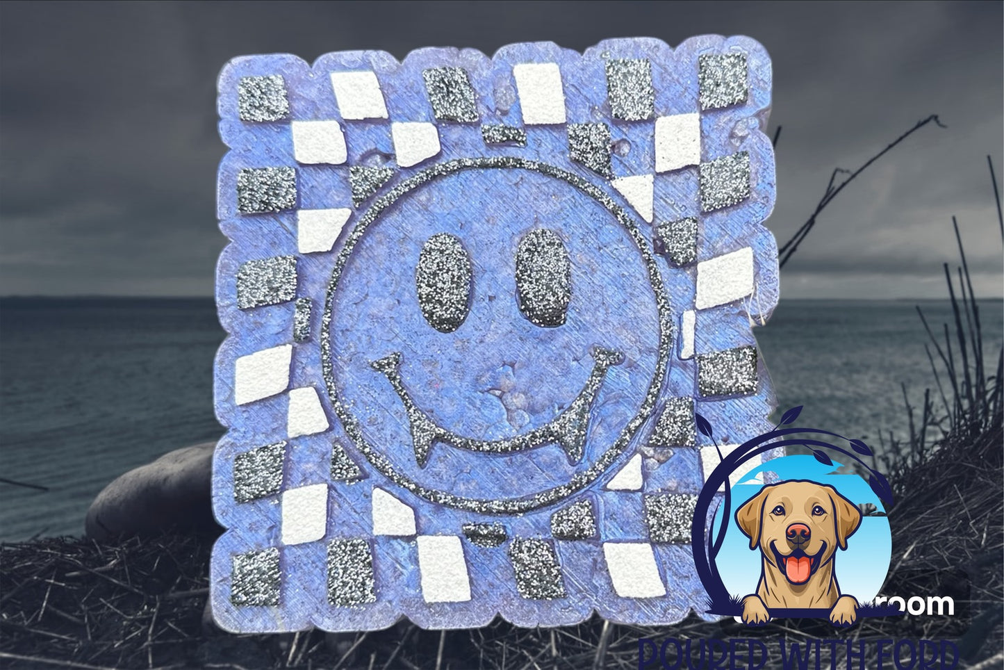 Vampire smiley checkered freshie
