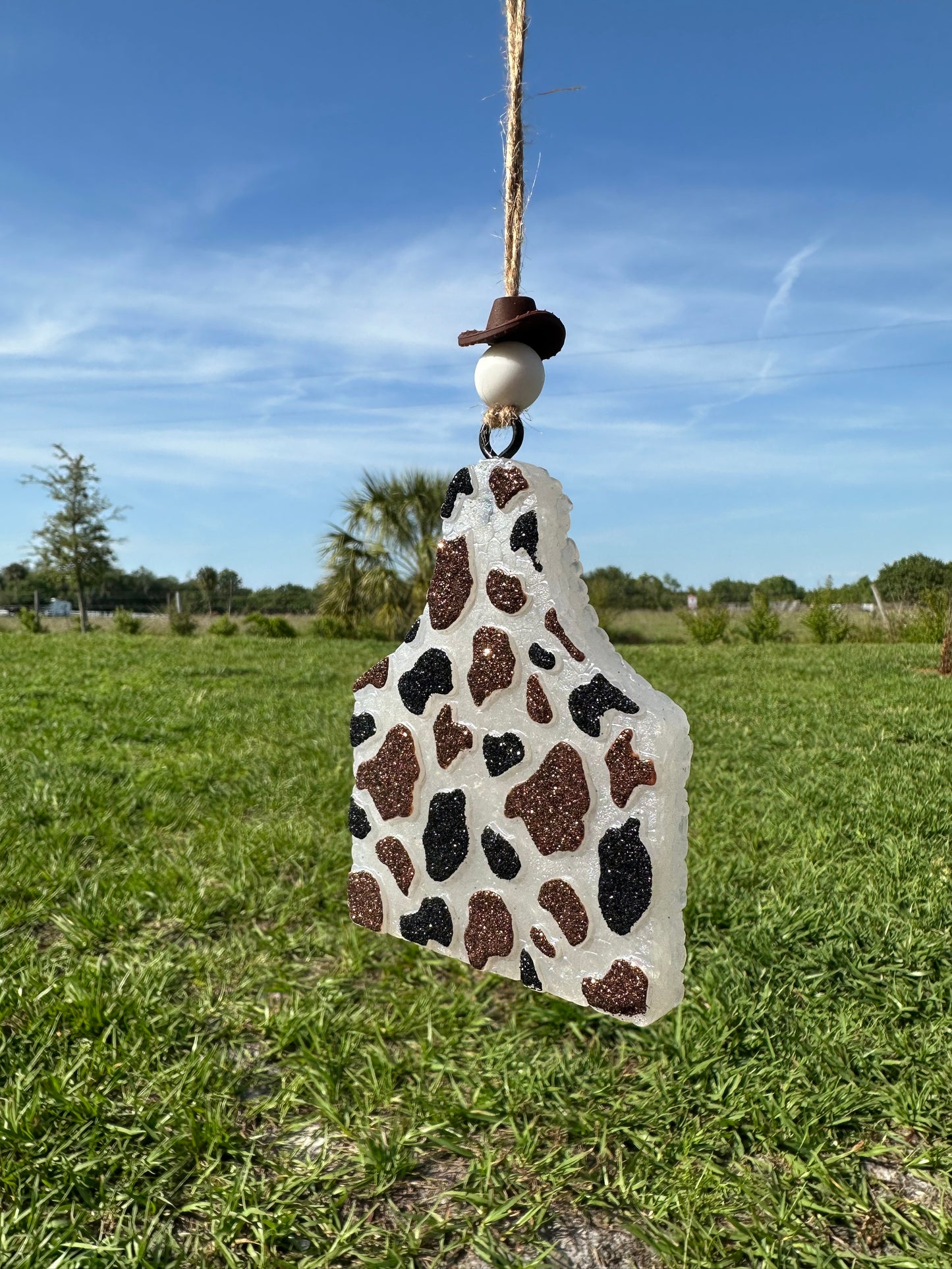 Cow Print Cow Tag Freshie