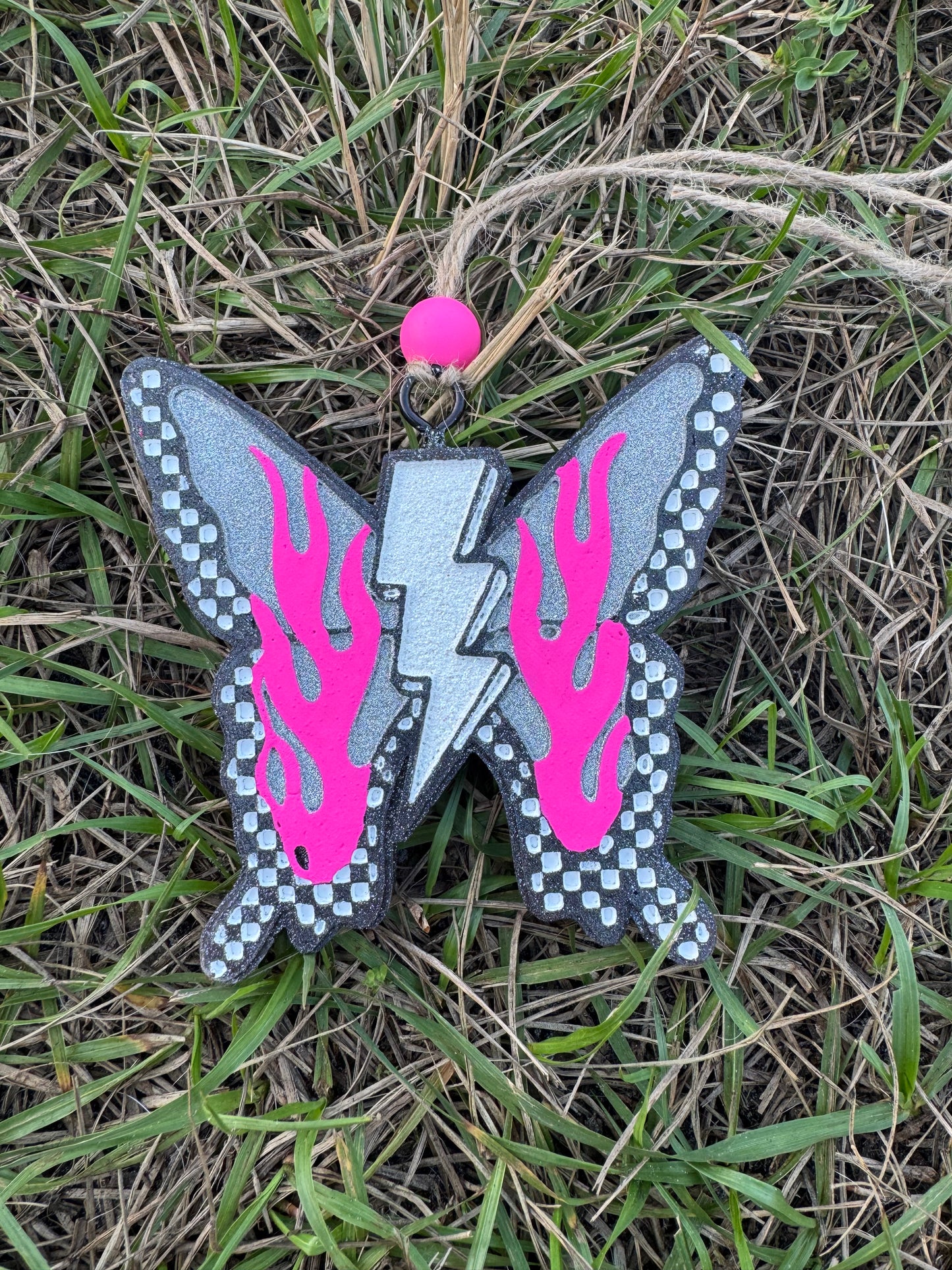 Checkered Flames Butterfly
