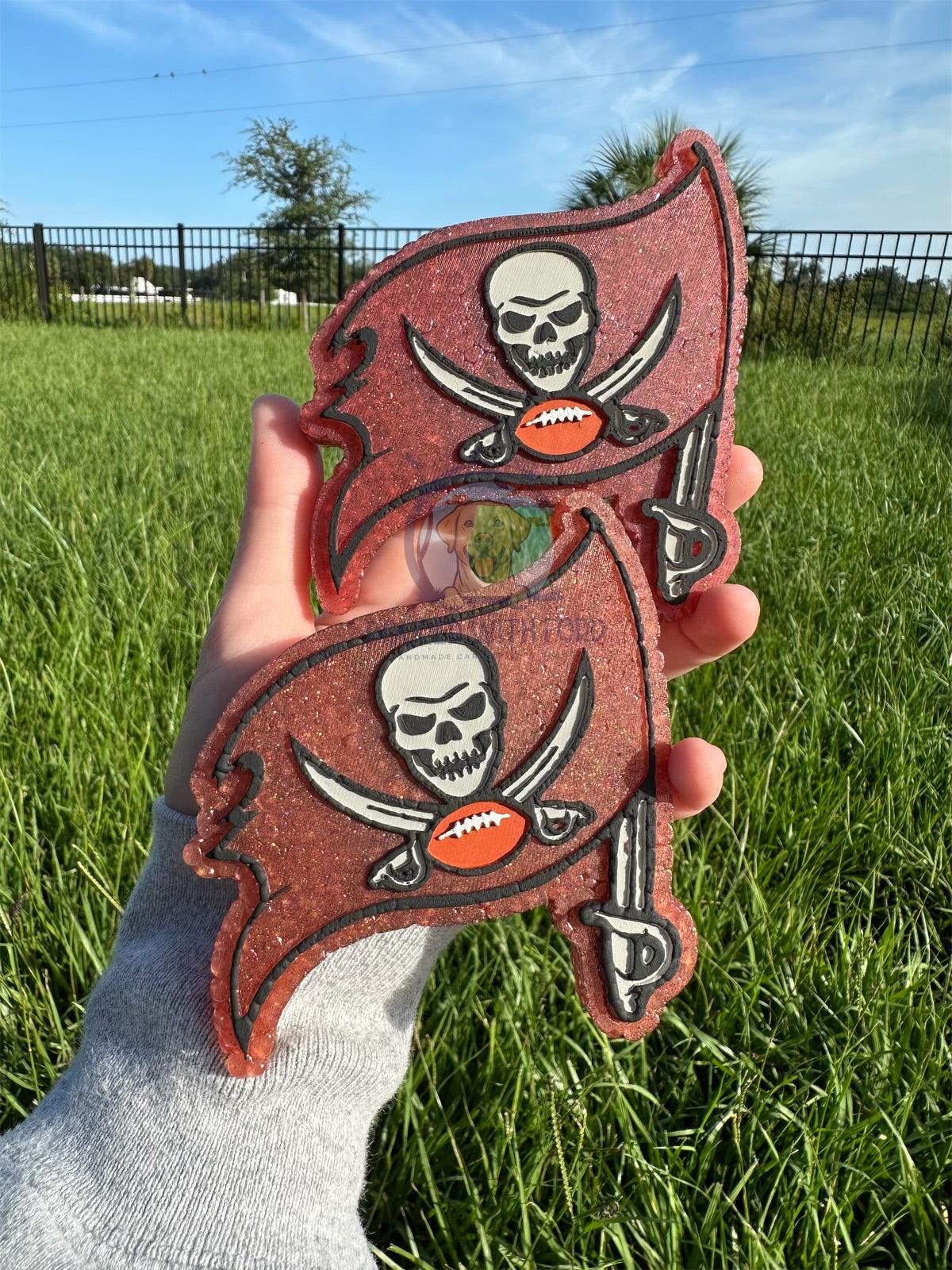 Bucs flag car freshie