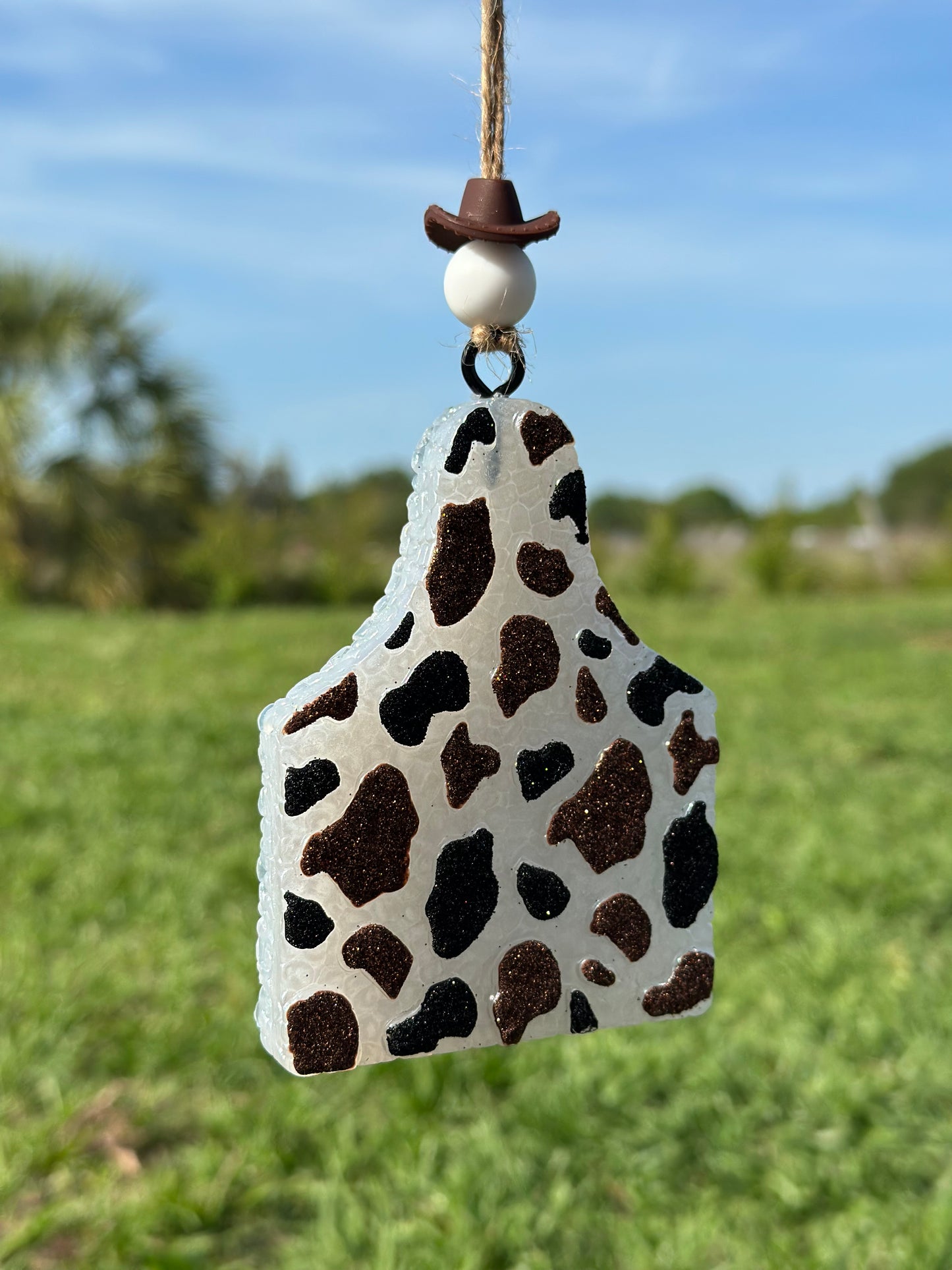 Cow Print Cow Tag Freshie