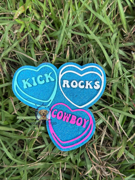 Kick rocks Cowboy hearts