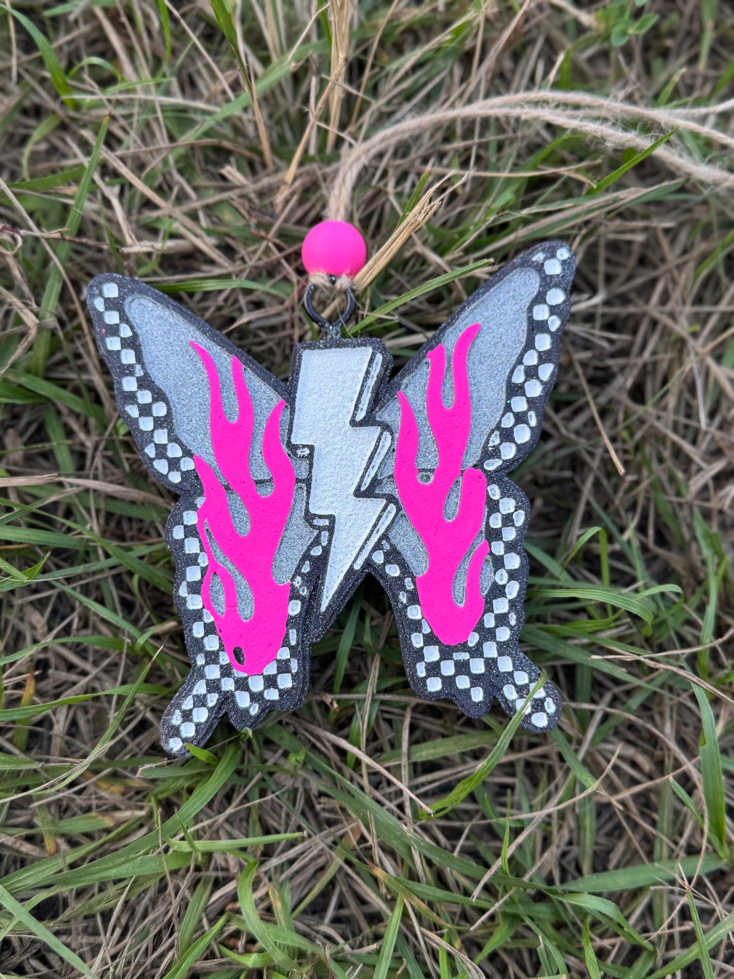 Checkered Flames Butterfly