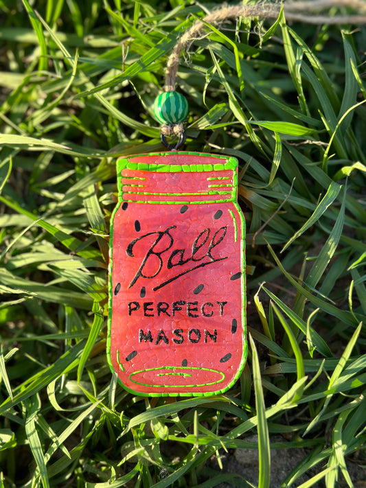 Watermelon Mason Jar Freshie