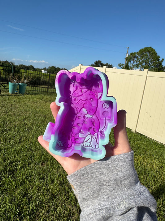 Frenchie Christmas Lights