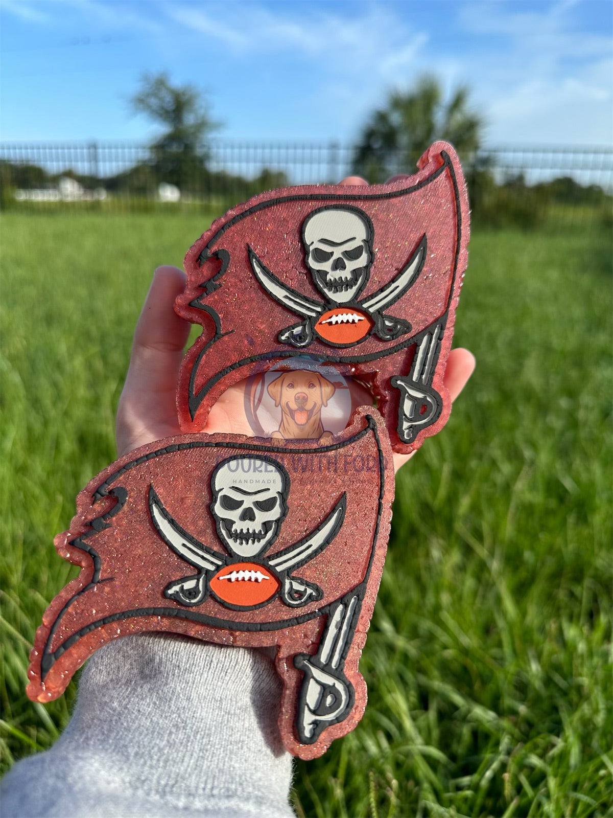 Bucs flag car freshie
