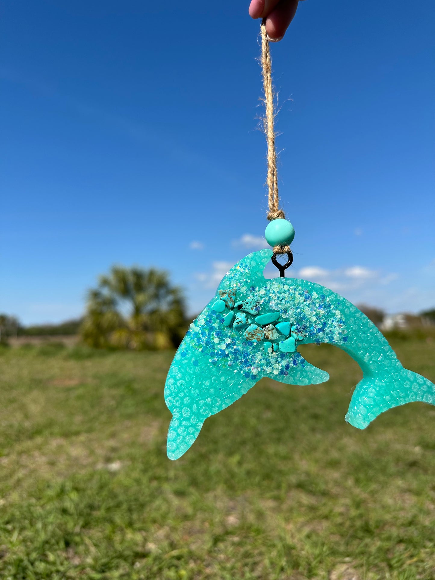 Dolphin Turquoise Stone Freshie