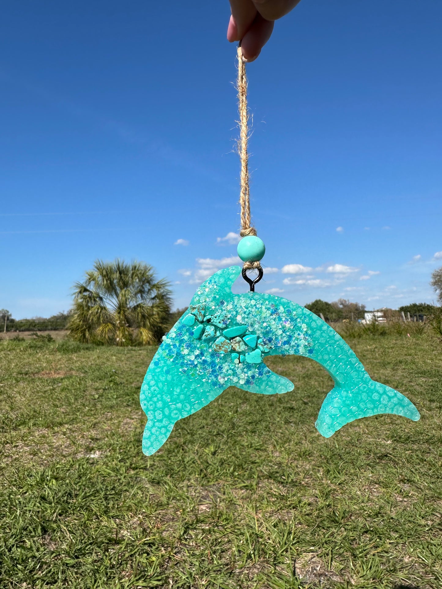 Dolphin Turquoise Stone Freshie